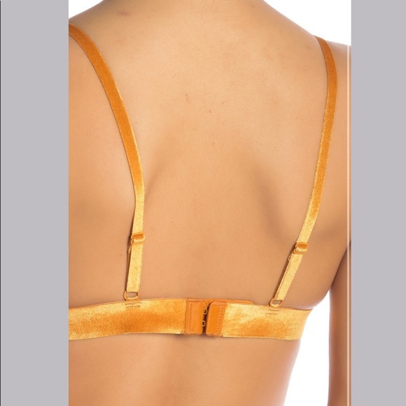 Shimera Yellow Lace Velvet Bra Mustard Yellow - Picture 3 of 9
